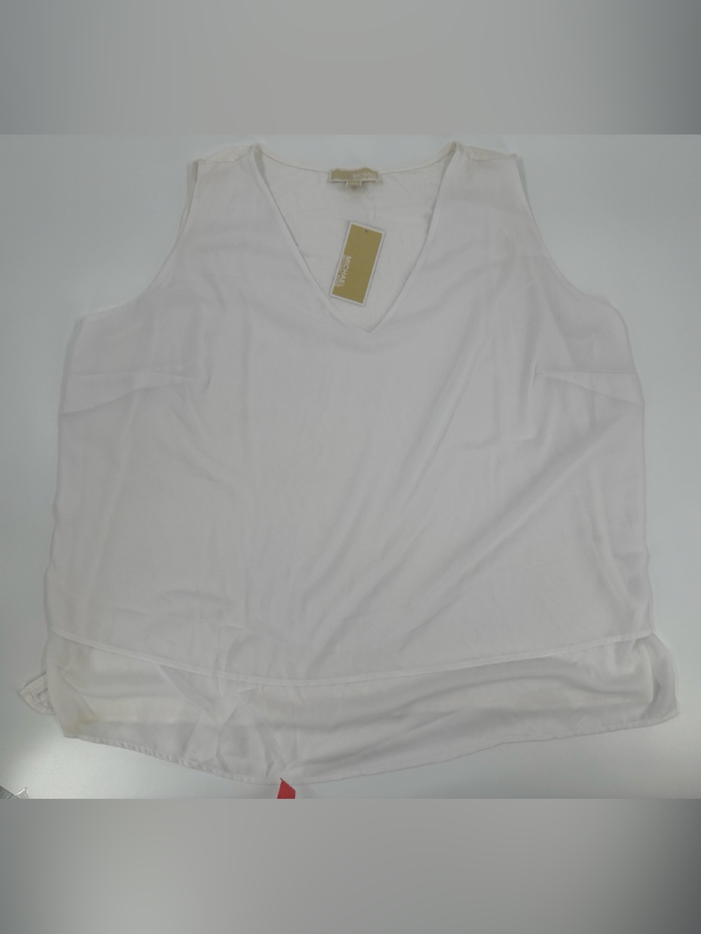 Michael Kors White V-Neck Sleeveless Camisole Size 3X